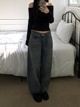Daily Low Wide Denim Pants (2 colors)