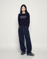 25FW テーパードフィットウォッシングデニムパンツ ブラック
