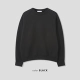 [HFORUS MADE]レイヤーショルダースウェットシャツ イン ブラック