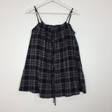 Tie-up check nasi blouse (2color)