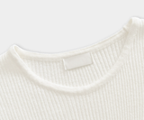 Weekly Linen Ribbed Round Knit / 4 colors
