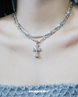 Cross Cubic Chain Necklace