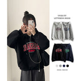 Juno Brisbane Embroidery Lettering Overfit Hoodie