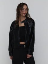 Leather Biker Jacket_Black