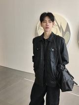 Slate trucker blazer jacket