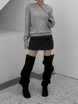 Rope Strap Low Skirt Pants