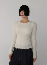 (WOOL) ROUGH DAMAGE KNIT