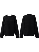 daily basic span round knit (2color)