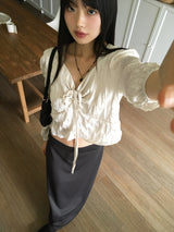 Mutin Jersey Maxi Long Skirt