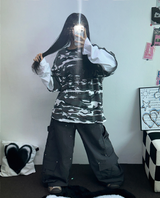 DOWN CARGO RIVET NYLON LONG PANTS 🖤🤎🩶3COLOR