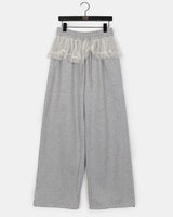 Koha Chiffon Lace Layered Two-Way Sweat Pants