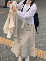 frill square blouse