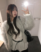 ライトサイドシャーリングレイヤードロングスリーブ
