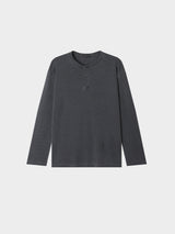Pigment Henley Neck Long Sleeve 3COLOR