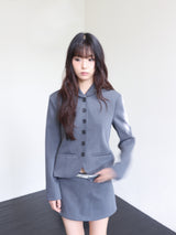 クラシックパッデドミニスカート (GREY)