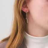 Men's Cross Earring Surgical Steel_CLEF CROSS A EAR