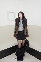 Solid A-line Pants Skirt