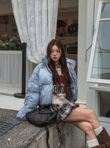 Pilen Check Pumpkin Mini Skirt
