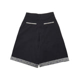 FLORAL BURMUDA PANTS NAVY