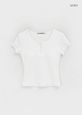 [MADE] Easy Henry Neck Short Sleeve Tee (Built-in Cap)