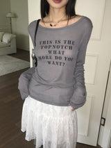 ティップトゥルーズフィットシースルー長袖Tシャツ