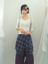 U-Neck Three-Quarter Slim Line Cotton Top