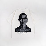 HIERARCHY STUDIOS TYPEWRITER - ブロークンホワイトビジランテオーバーサイズTシャツ