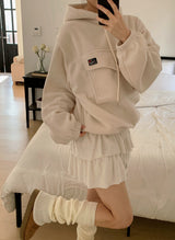 Mountain Big Pocket Fleece Loose Anorak (3color)