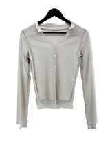 Folden Mesh Layered Collar Tee