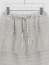 Samen Frill Tulle Banding Midi Skirt