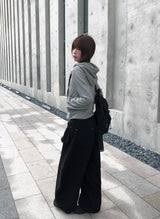 Flick Check Wide Cotton Balloon Pants