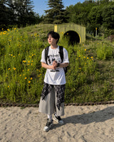 Lever Check Layered Bermuda Pants