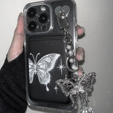 [SET]バタフライマグセーフケース+カードポケット+チャーム