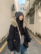 Grand Fur Hoodie Zip-Up Parka Jacket