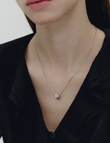 26SS★ Champagne Full Moon Silver Duo Shine Necklace S