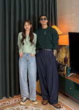 Women's デイリーウォッシャブルVネックニット 14COLOR