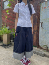 Rank denim pants