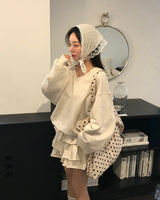 [MADE/6color] Pony, V-neck loose fit trainer