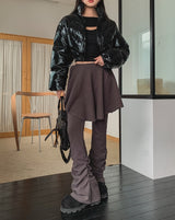 Rani wrap shirring skirt leggings set