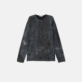 ENOC Grunge dyeing Shoulder Snap Long Sleeve T-shirt (2 colors)
