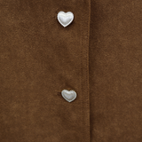 FRILL POCKET SUEDE JACKET (2 COLORS)