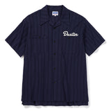 dustin chain stitch bowling shirt navy