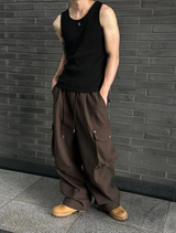 [Unisex] Dart cargo wide pants(2color)