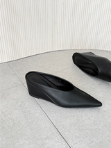 stiletto wedge mule (2color)