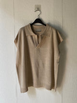V neck collar knit vest 4C