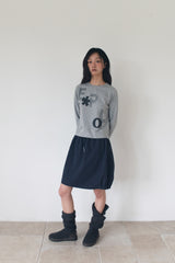 NYLON BALLOON SKIRT (NAVY)