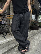 Linen carpenter wide banding denim