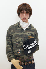 Crow Keys Crop Hood Zip-up (Camo)