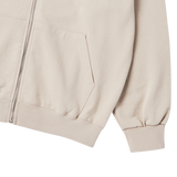 25SS インクスタンプロゴフーディージップアップ ダークベージュ