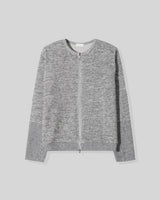 Angle Knit Zip-up with Hand Warmers